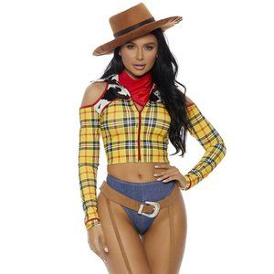 Playtime Toy Sheriff Sexy Cowboy Story Movie Character Woody Costume NWT